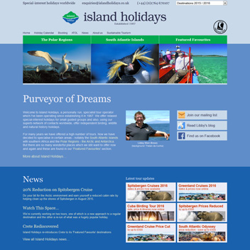 Island Holidays Website