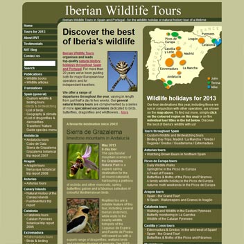 Iberian Wildlife Tours Website